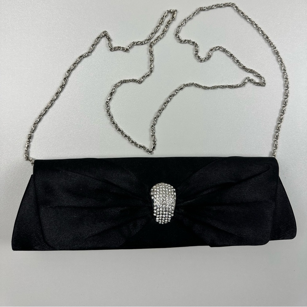 NWT Evening satin clutch with chain